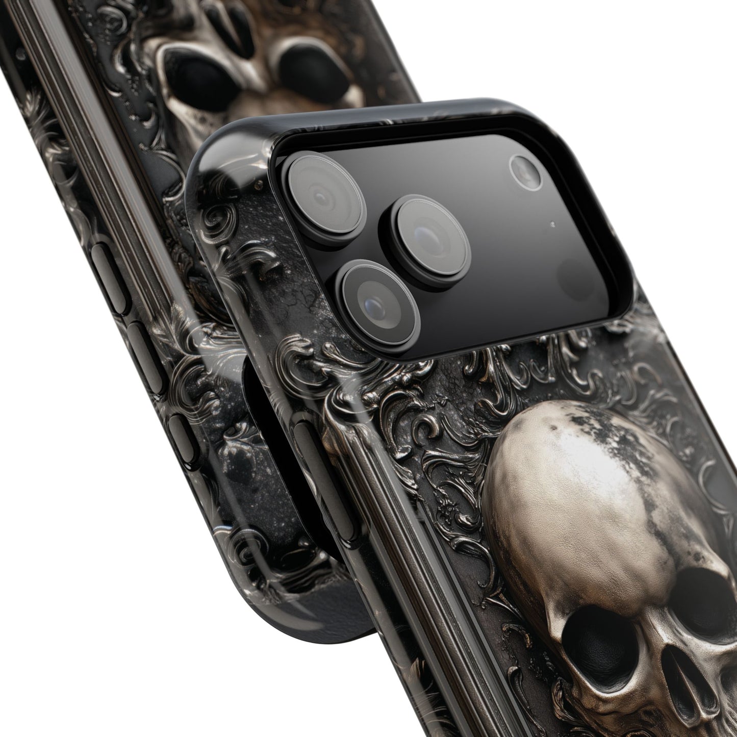 Gothic Skull Metalwork Design iPhone Case