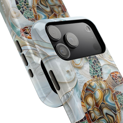 Sea Turtle Stained Glass Design 1 Print iPhone Case