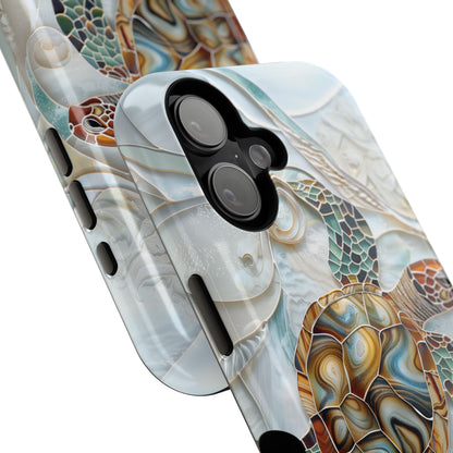 Sea Turtle Stained Glass Design 1 Print iPhone Case