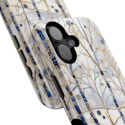 Magical Winter Forest Stained Glass Design iPhone Case