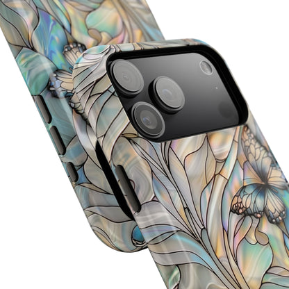 Butterflies Stained Glass Design iPhone Case