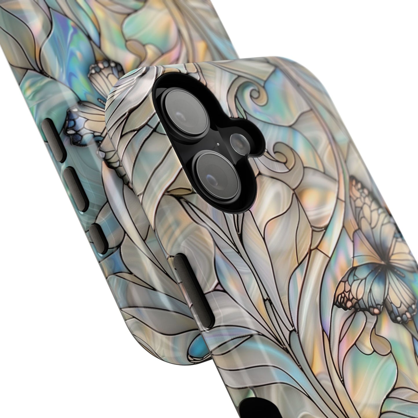 Butterflies Stained Glass Design iPhone Case
