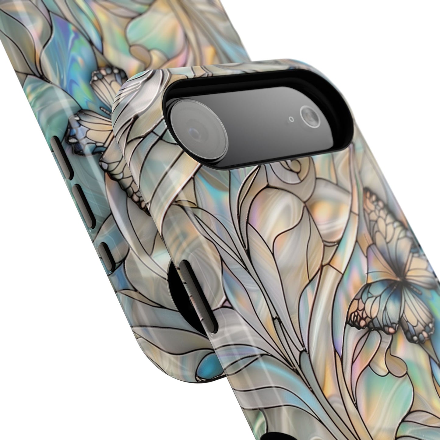 Butterflies Stained Glass Design iPhone Case
