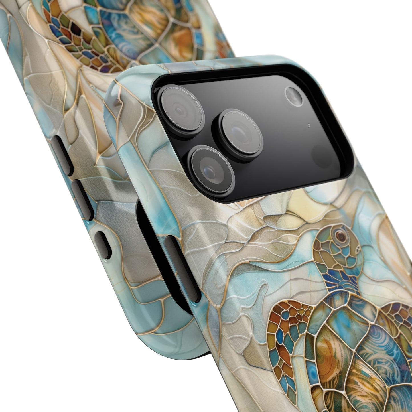 Sea Turtle Stained Glass Design 2 iPhone Case