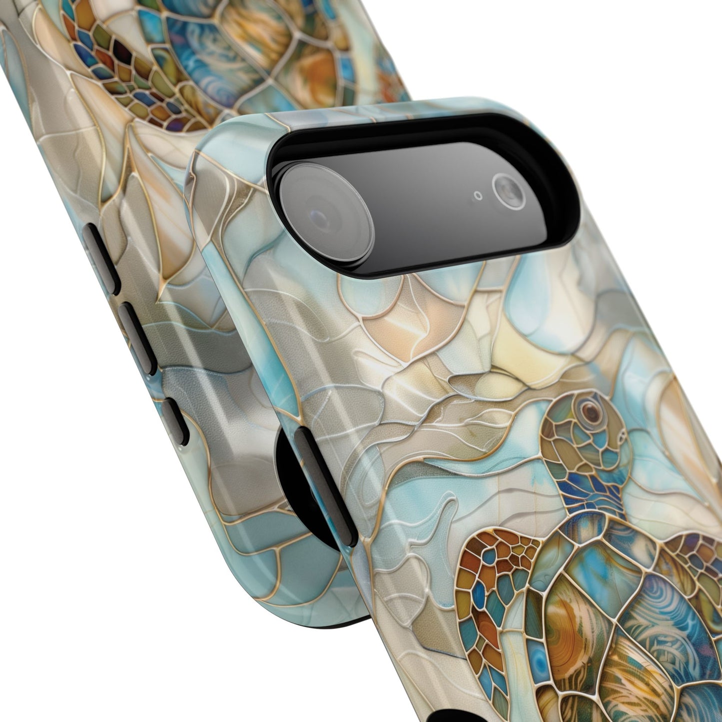 Sea Turtle Stained Glass Design 2 iPhone Case