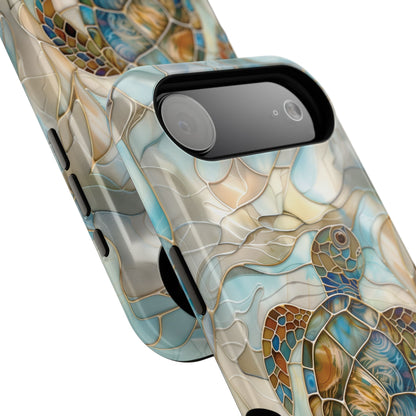 Sea Turtle Stained Glass Design 2 iPhone Case