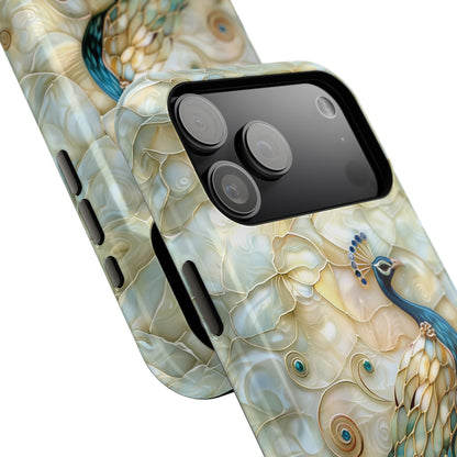 Peacock Stained Glass Design iPhone Case