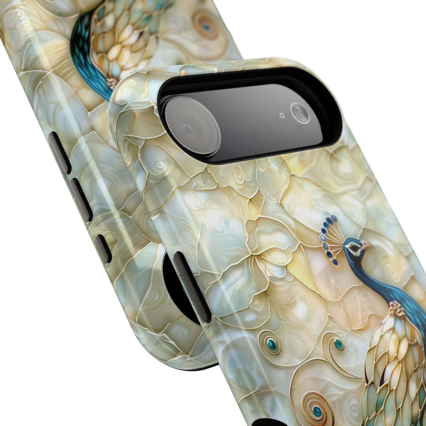 Peacock Stained Glass Design iPhone Case