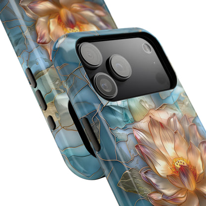 Lotus Flower Stained Glass Design iPhone Case