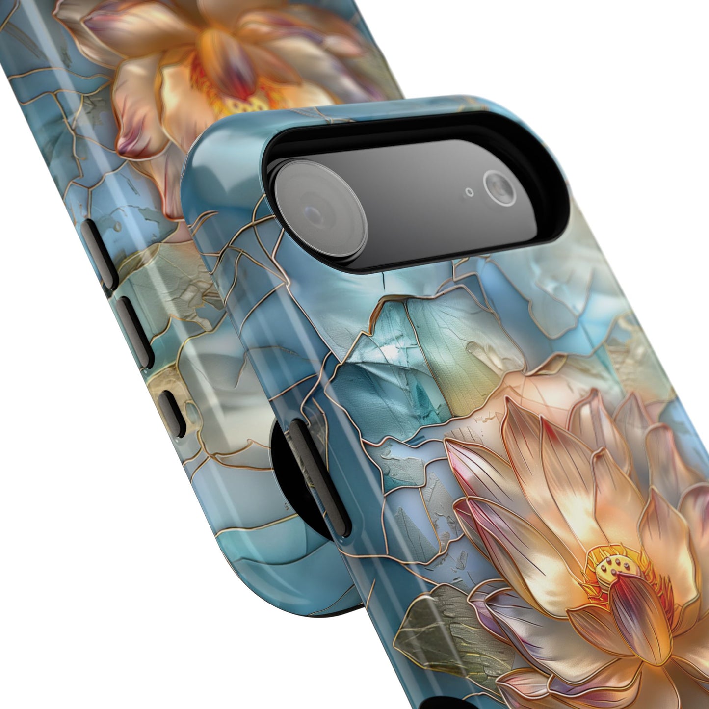 Lotus Flower Stained Glass Design iPhone Case