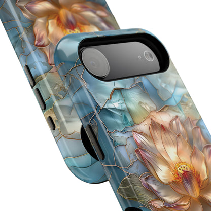 Lotus Flower Stained Glass Design iPhone Case