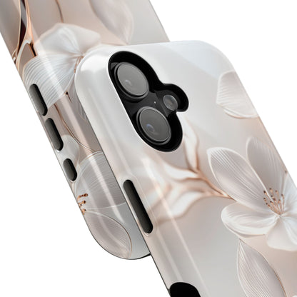 Delicate White Floral Design iPhone Case
