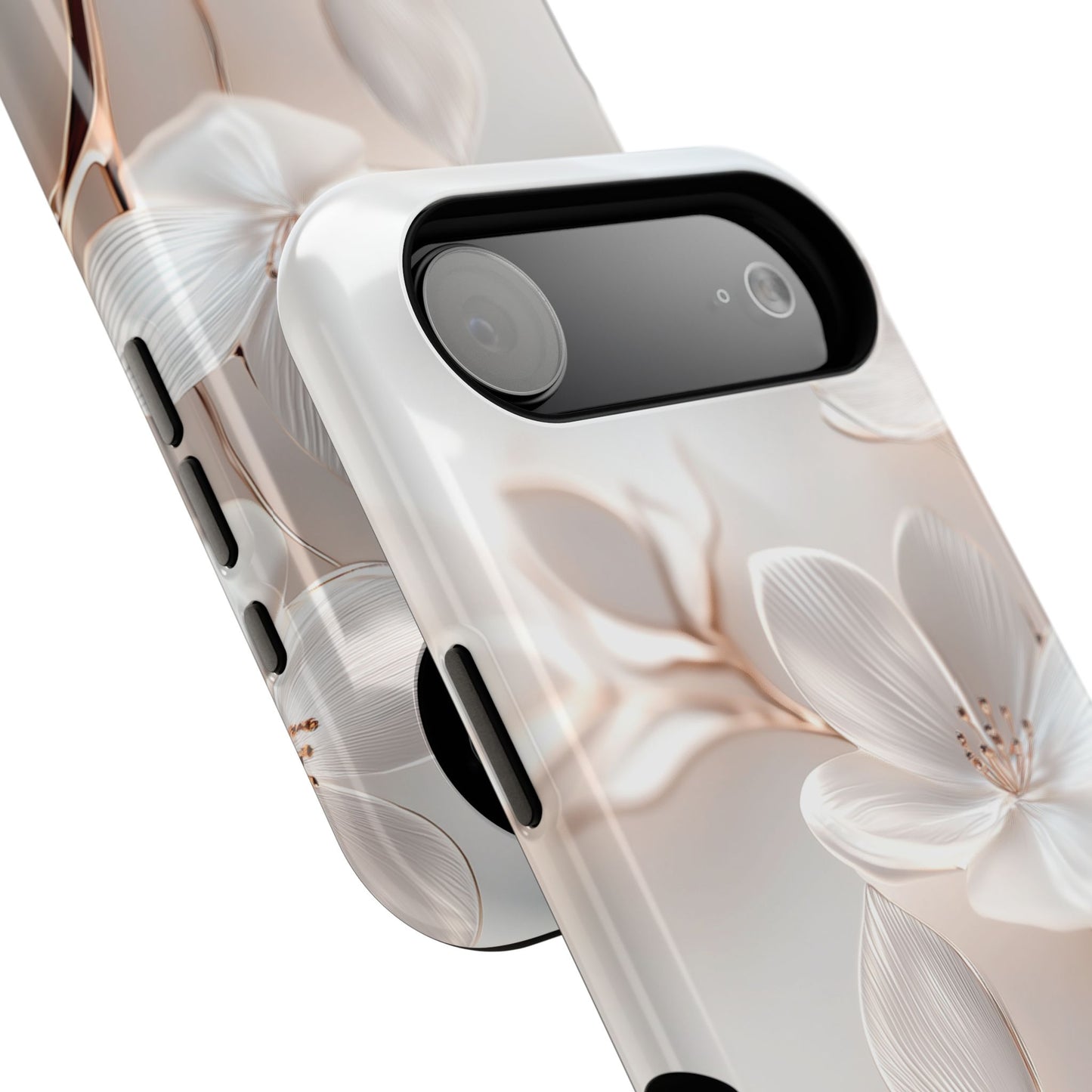 Delicate White Floral Design iPhone Case