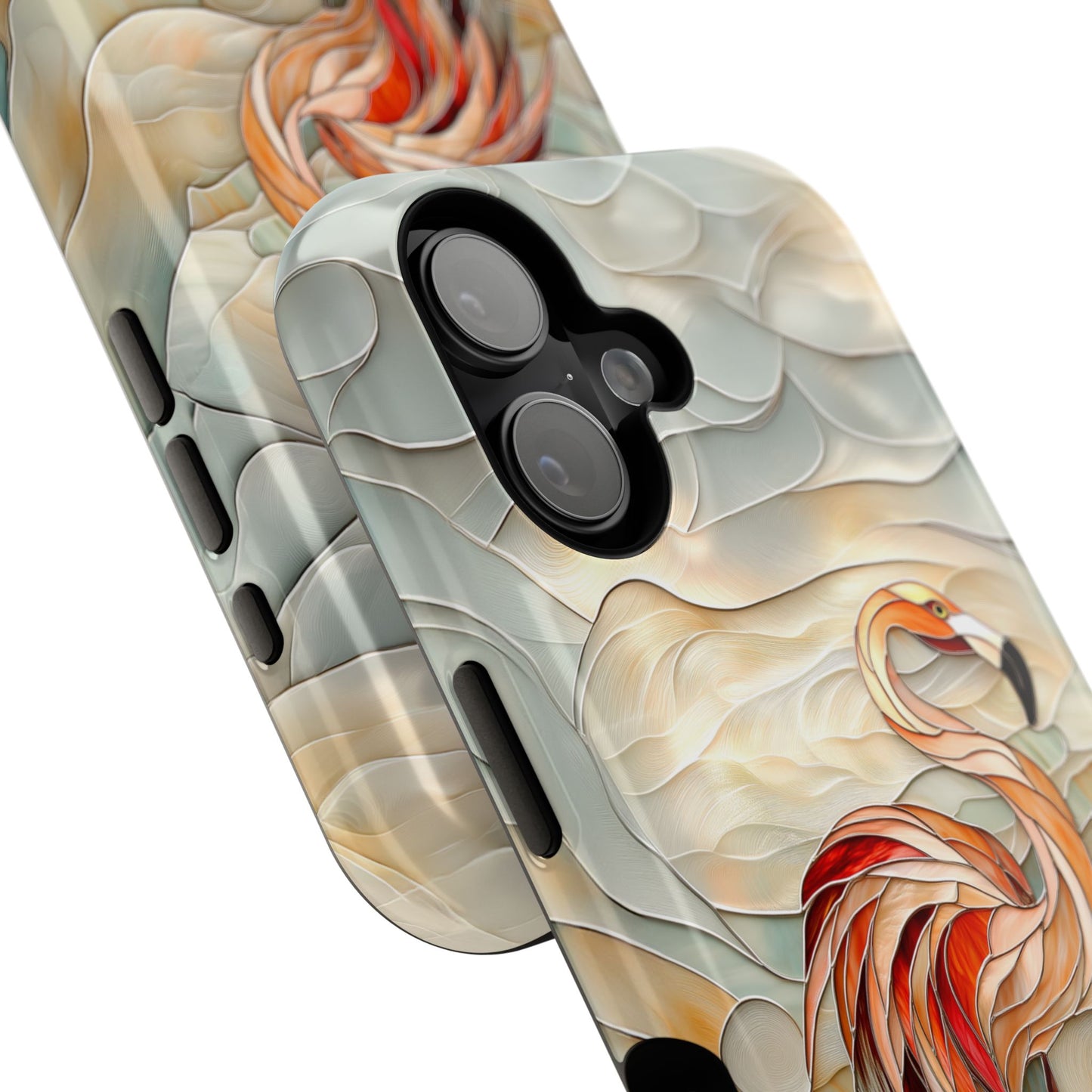 Flamingo Stained Glass Design iPhone Case