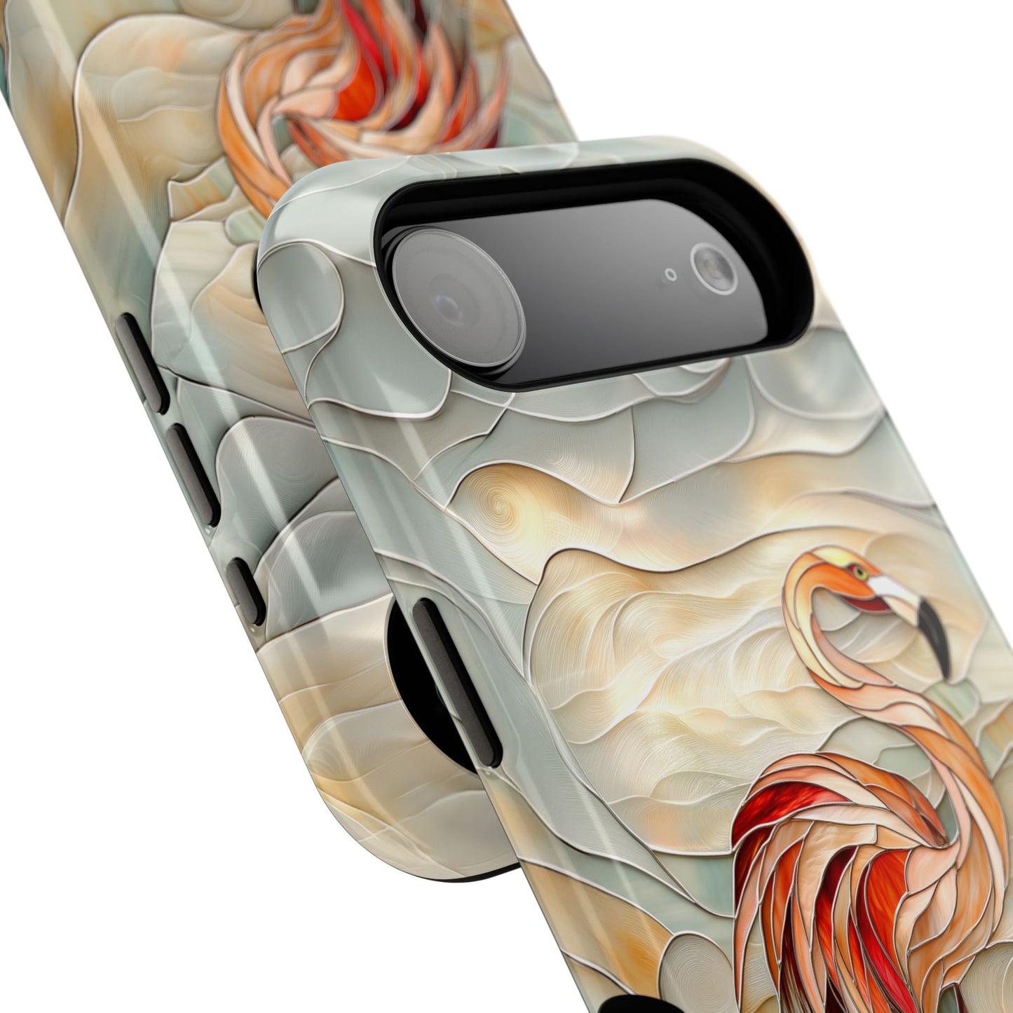 Flamingo Stained Glass Design iPhone Case