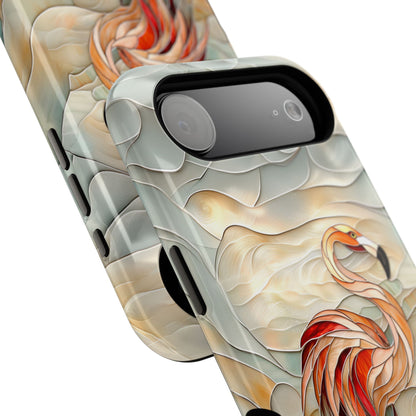 Flamingo Stained Glass Design iPhone Case