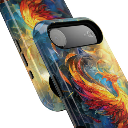 Mythical Phoenix Stained Glass Design iPhone Case