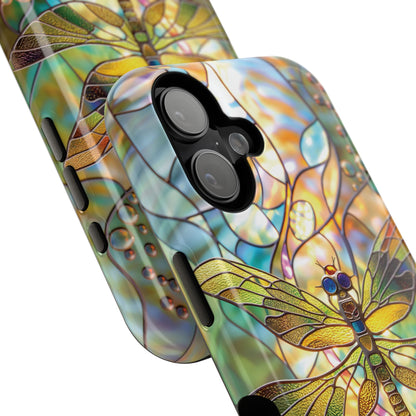 Dragonfly Stained Glass Mosaic Design iPhone Case