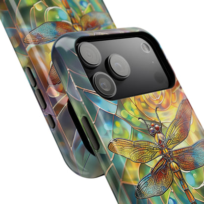 Dragonfly Stained Glass Mosaic Design 2 iPhone Case