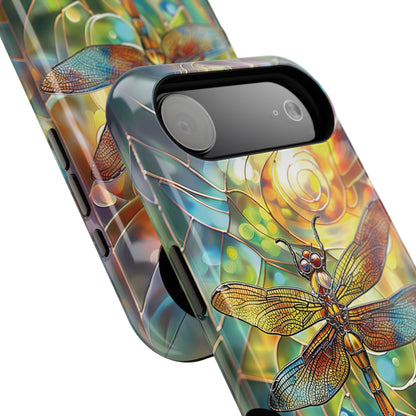 Dragonfly Stained Glass Mosaic Design 2 iPhone Case
