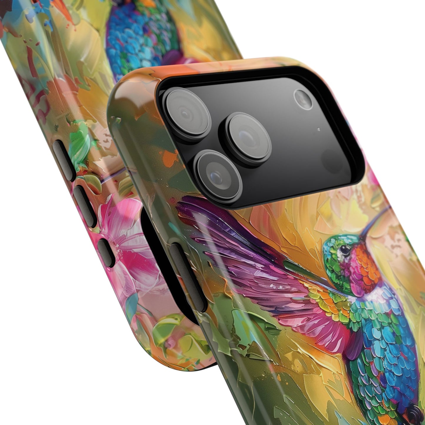Hummingbird Oil Painting Design iPhone Case