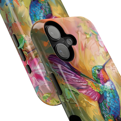 Hummingbird Oil Painting Design iPhone Case