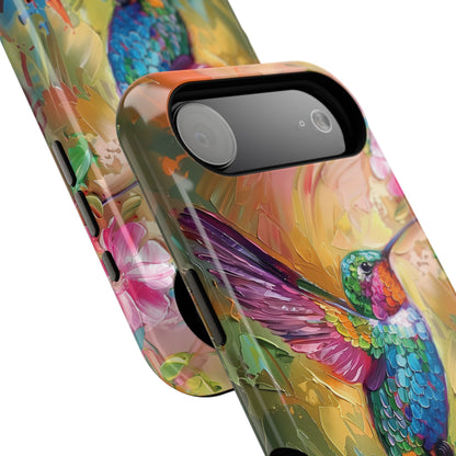 Hummingbird Oil Painting Design iPhone Case