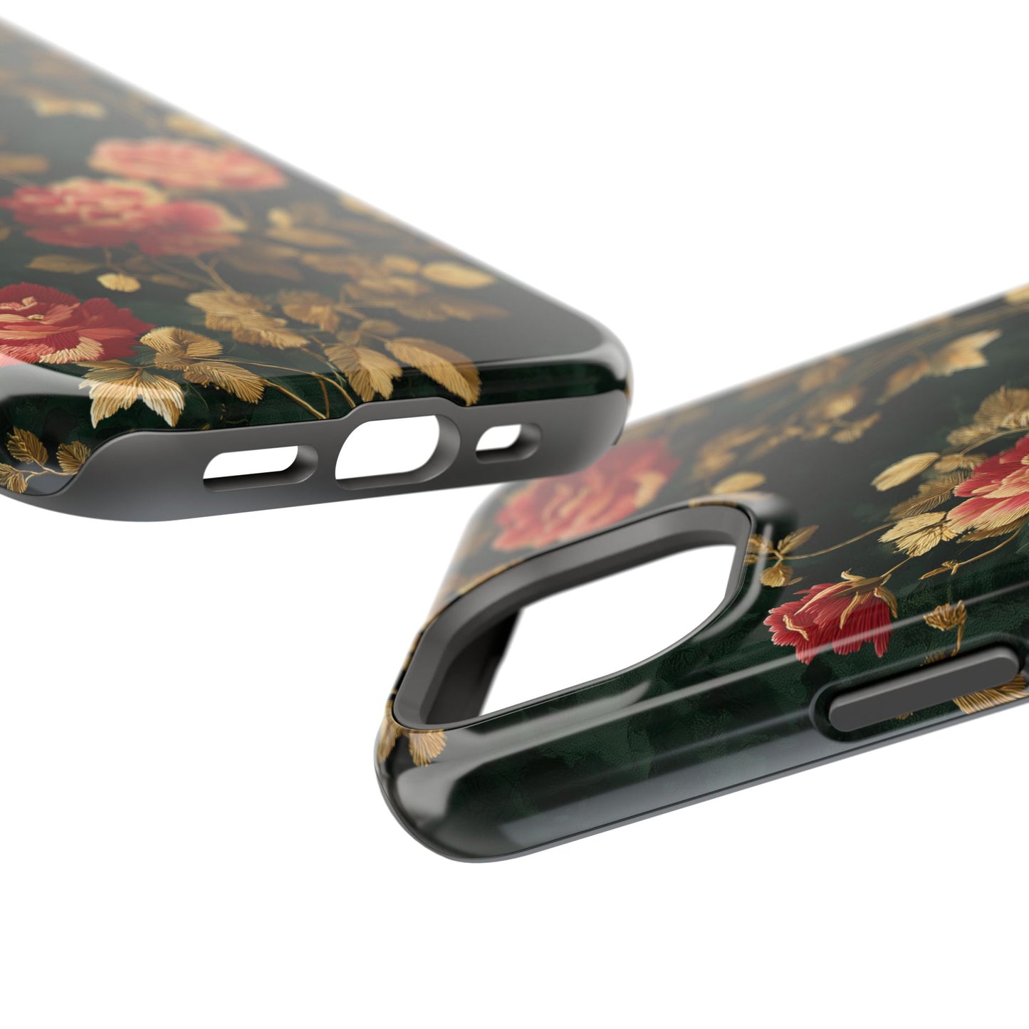 Crimson Bloom Design iPhone Case