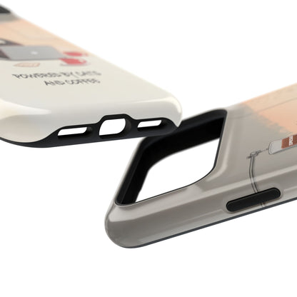 Powered by Cats and Coffee Design iPhone Case