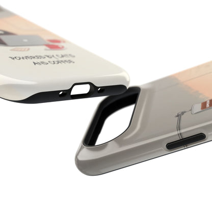 Powered by Cats and Coffee Design iPhone Case
