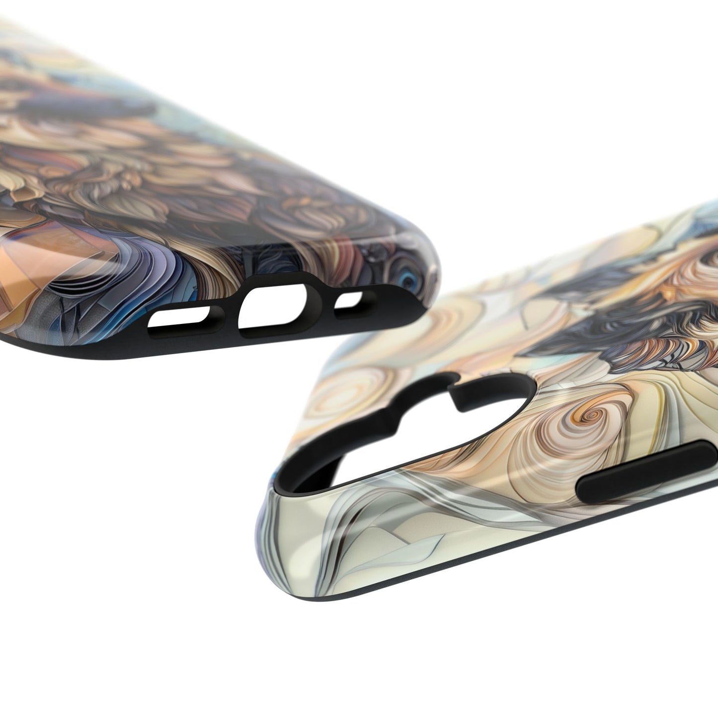 German Shepherd Stained Glass Design iPhone Case