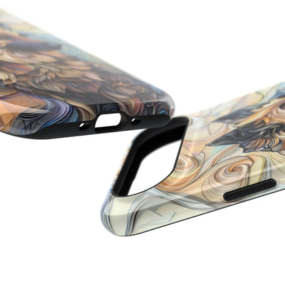 German Shepherd Stained Glass Design iPhone Case
