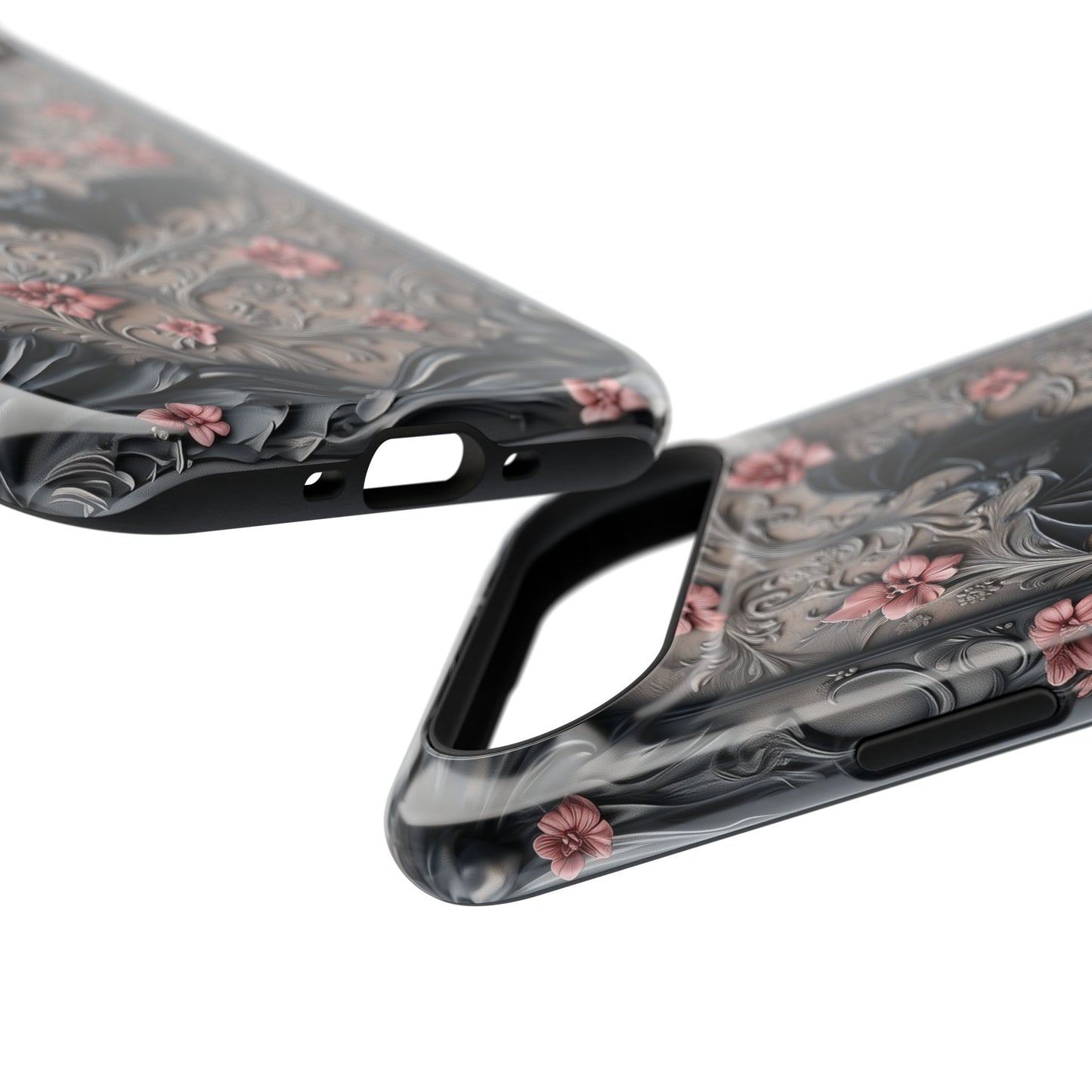 Gothic Victorian Style Bats Design iPhone Case