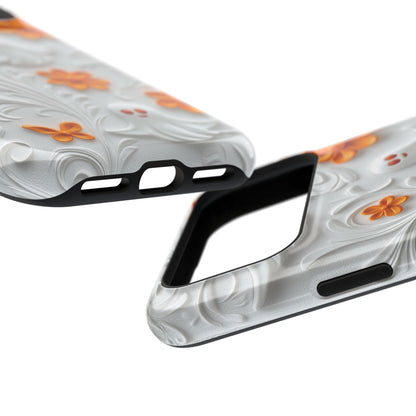 Cute Ghost & Floral Design iPhone Case