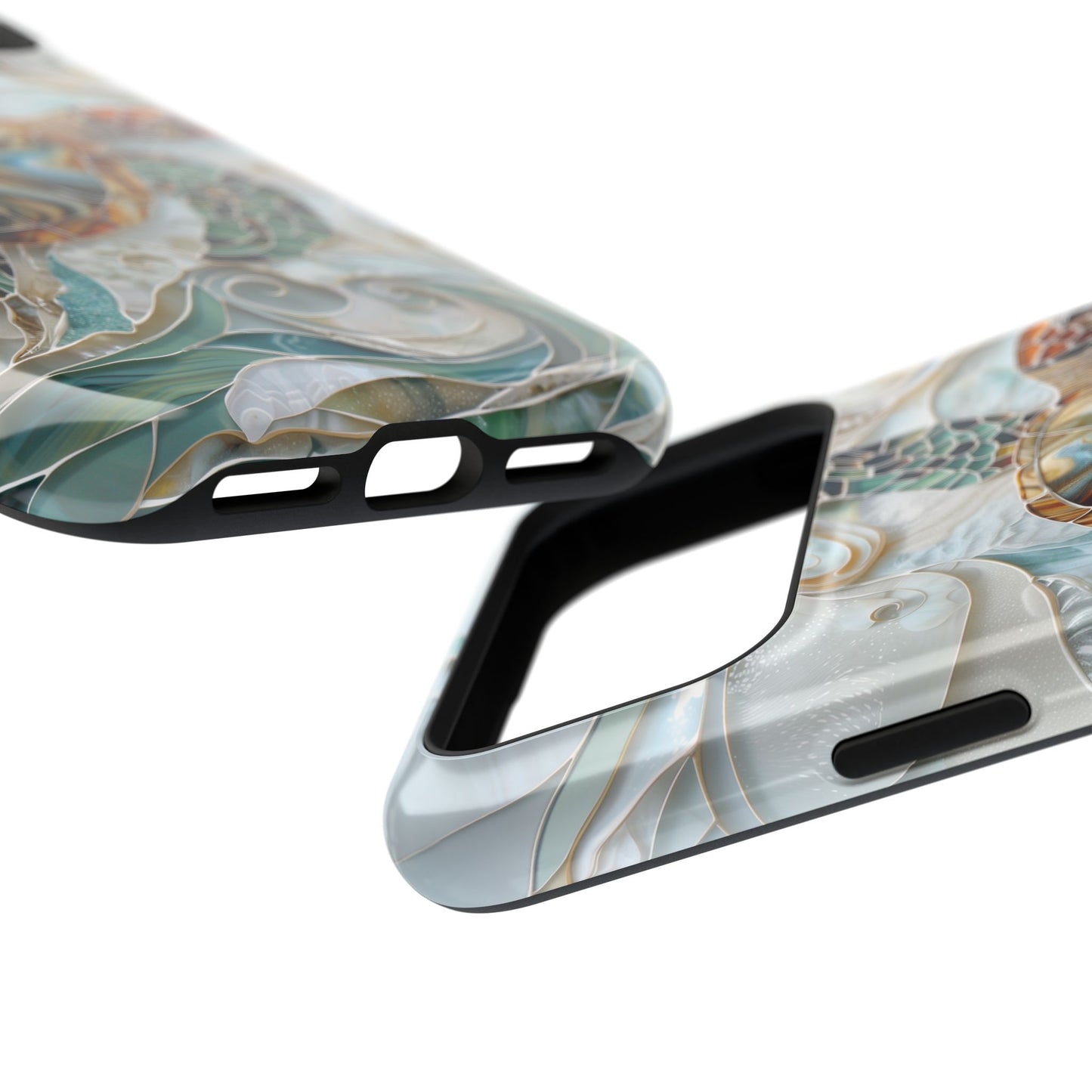 Sea Turtle Stained Glass Design 1 Print iPhone Case