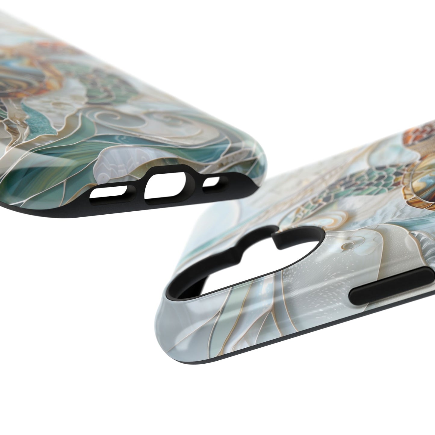 Sea Turtle Stained Glass Design 1 Print iPhone Case