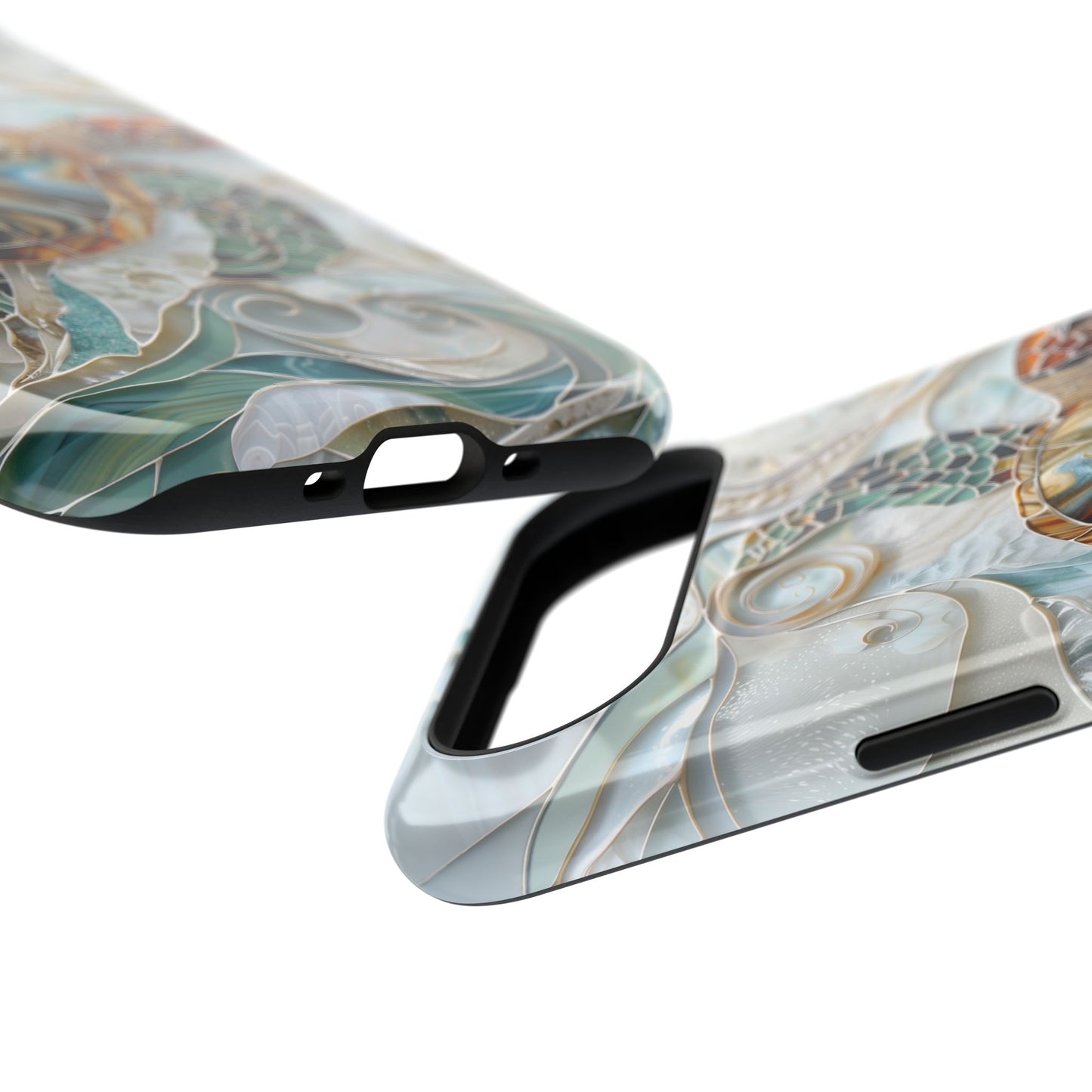 Sea Turtle Stained Glass Design 1 Print iPhone Case