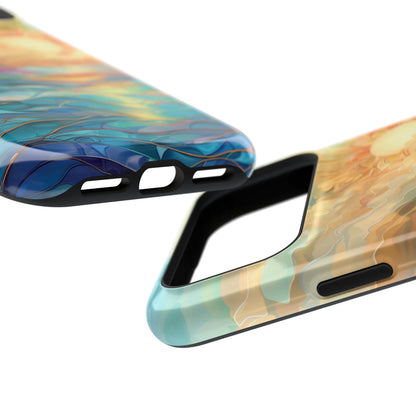 Sun & Ocean Stained Glass Design 1 Print iPhone Case