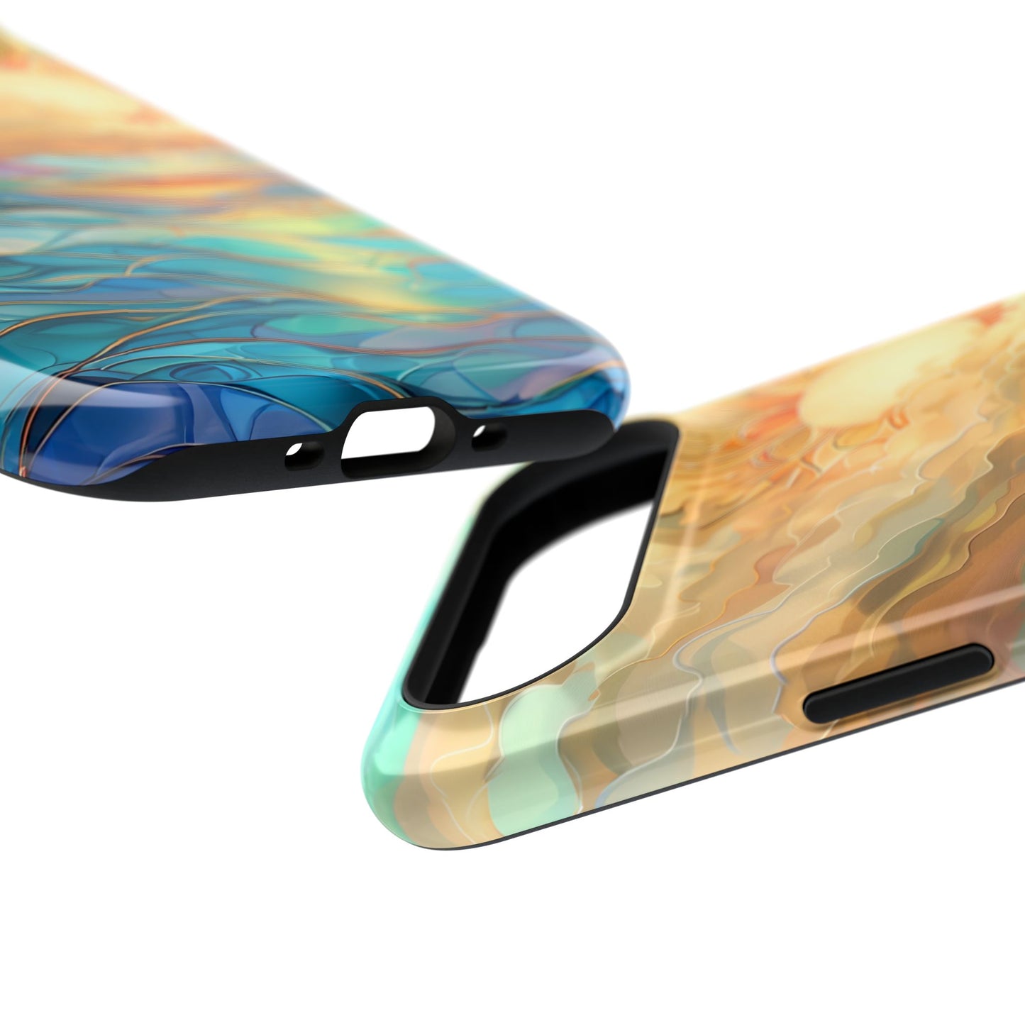 Sun & Ocean Stained Glass Design 1 Print iPhone Case