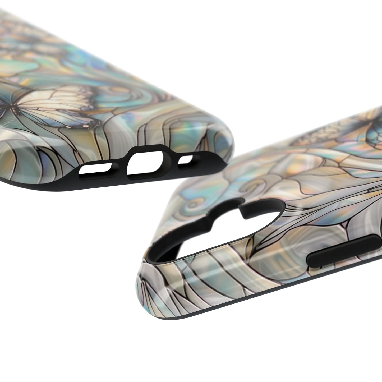 Butterflies Stained Glass Design iPhone Case