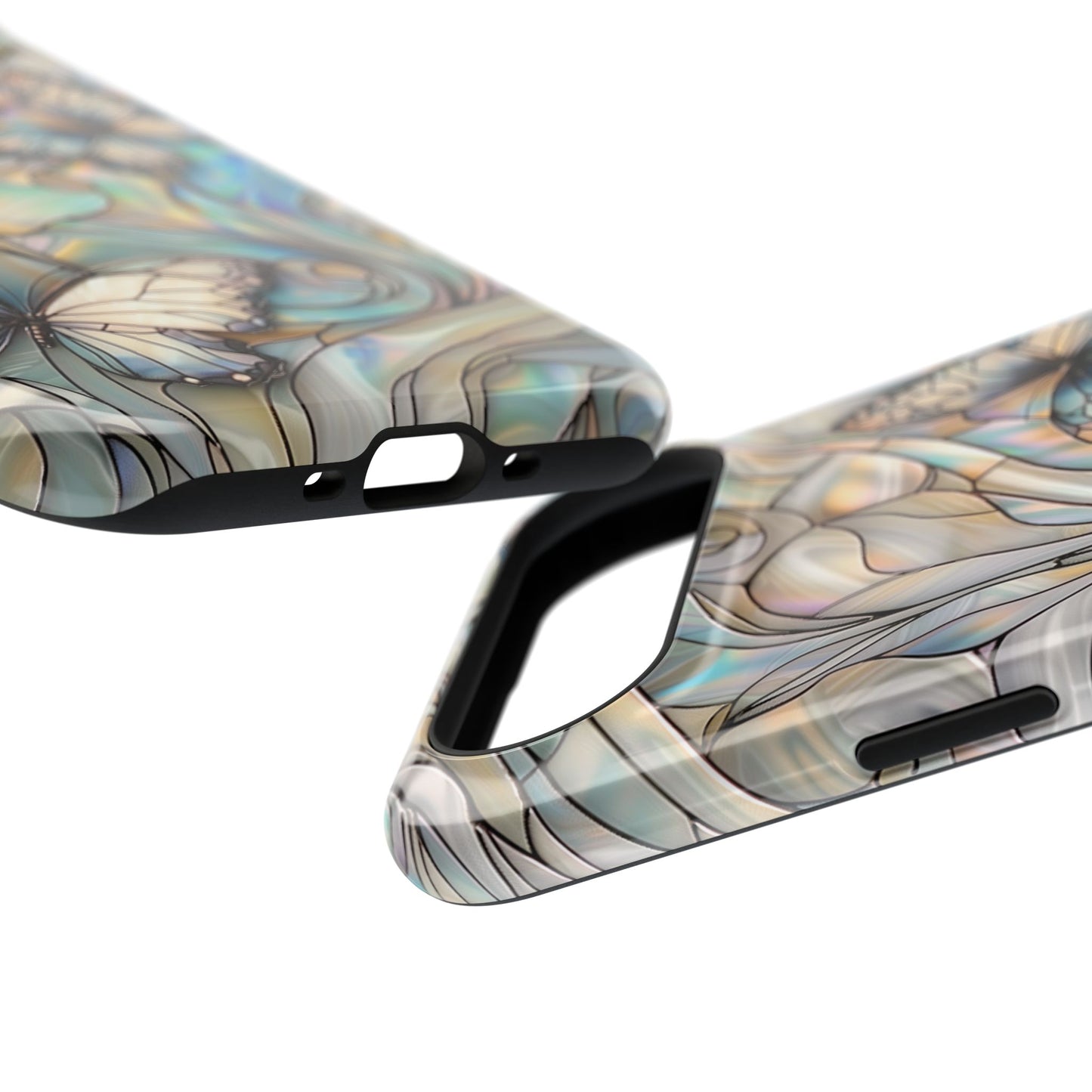Butterflies Stained Glass Design iPhone Case