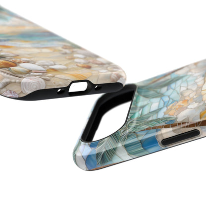 Enchanting Beach Stained Glass Mosaic Design iPhone Case