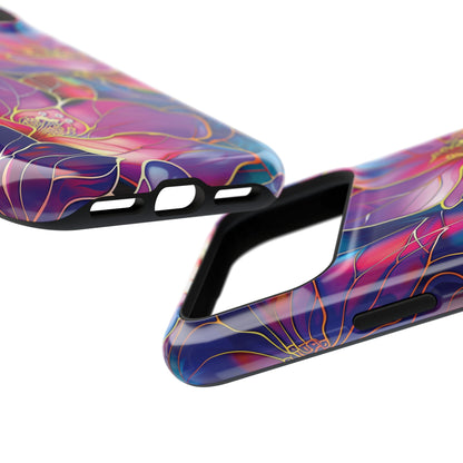 Enchanted Purple Flower Stained Glass Design iPhone Case