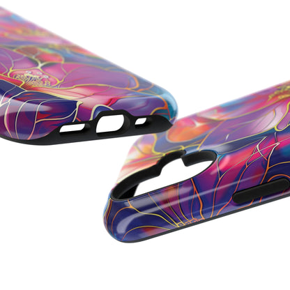 Enchanted Purple Flower Stained Glass Design iPhone Case