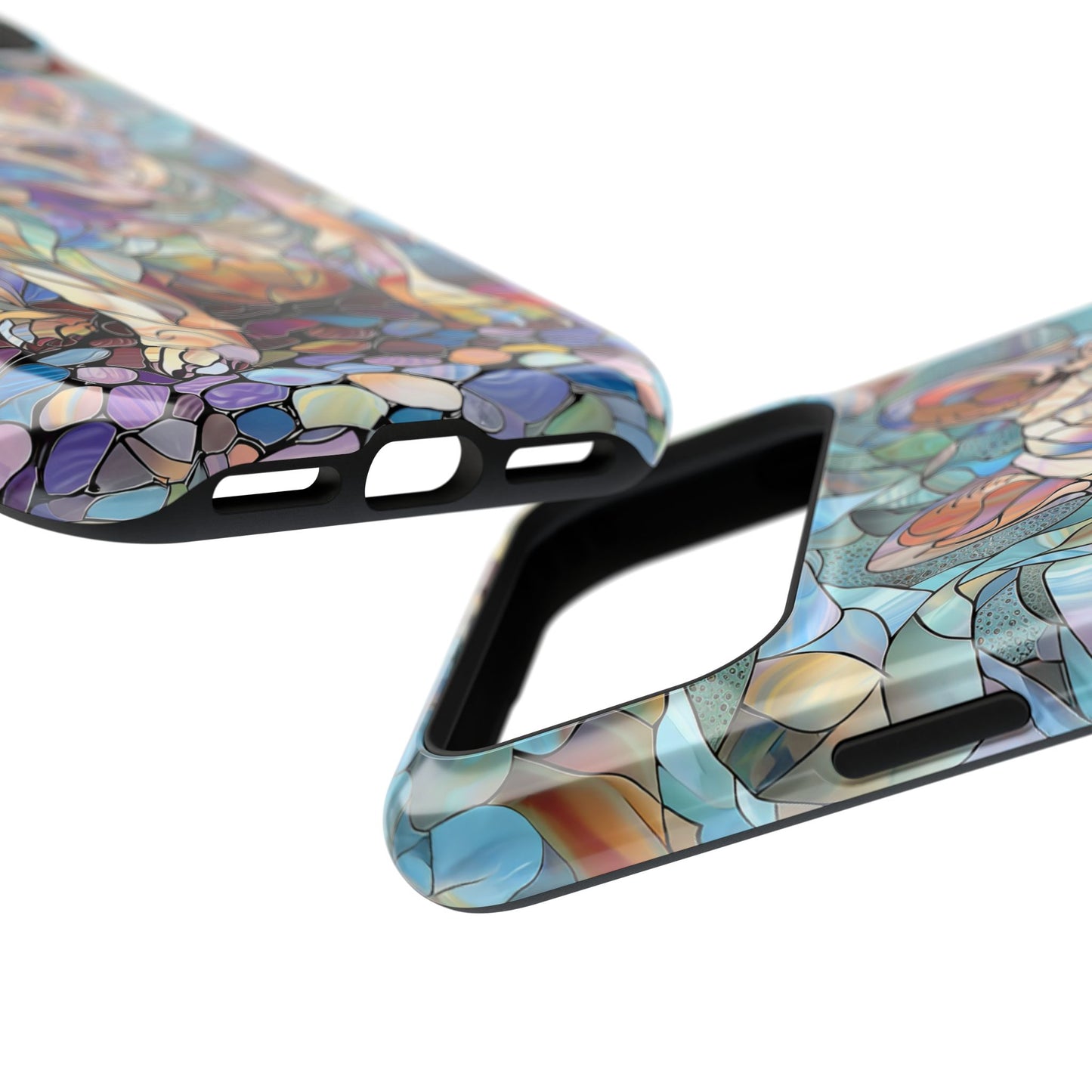 Cute French Bulldog Stained Glass Design iPhone Case