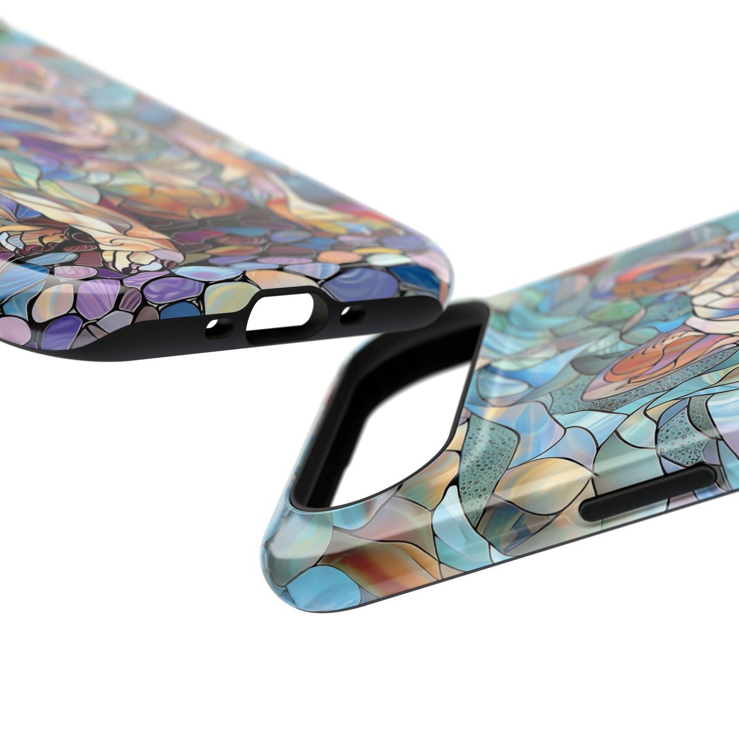 Cute French Bulldog Stained Glass Design iPhone Case