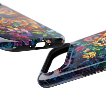 Elegant Cat Stained Glass Design iPhone Case