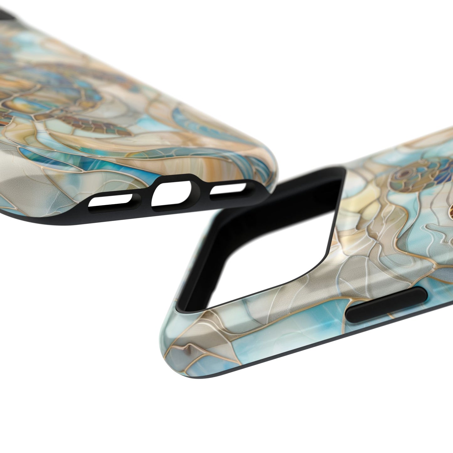 Sea Turtle Stained Glass Design 2 iPhone Case
