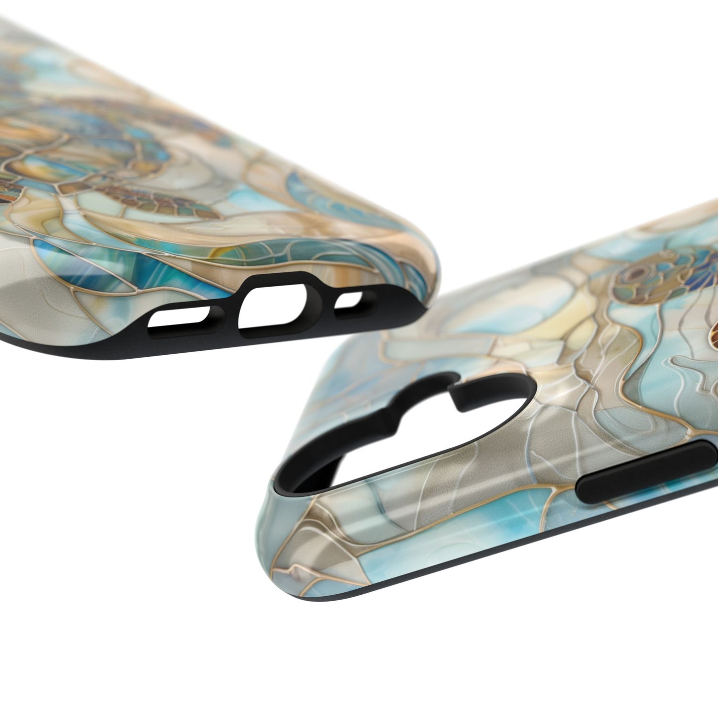 Sea Turtle Stained Glass Design 2 iPhone Case