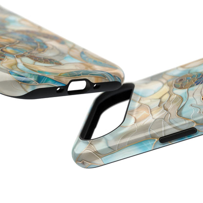 Sea Turtle Stained Glass Design 2 iPhone Case